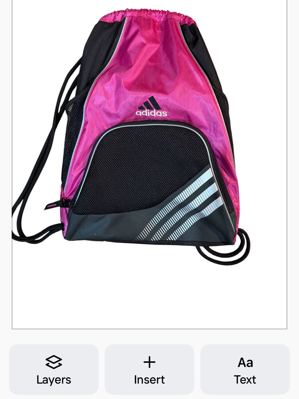 Adidas Alliance II  Team Shock Pink Sackpack Drawstring Backpack